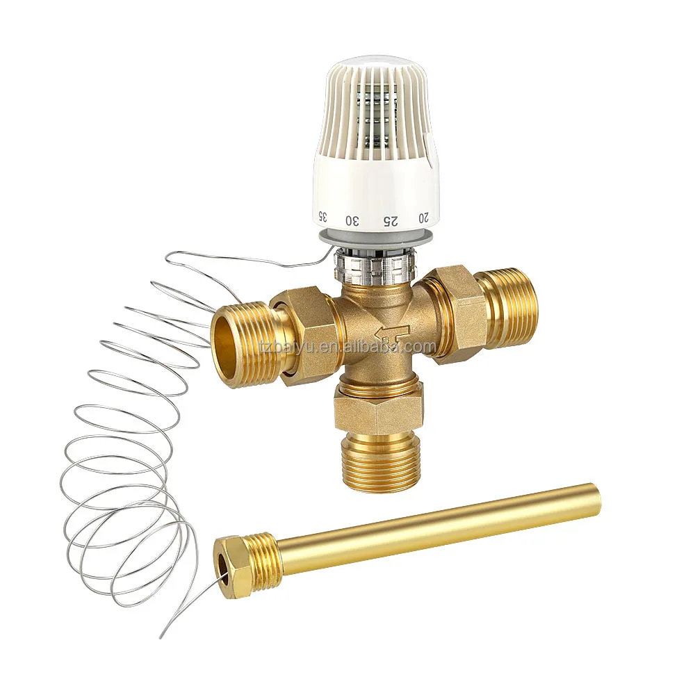 

1 "Constant Temperature Head Remote Sensing Brass Water Constant Temperature Mixing Valve