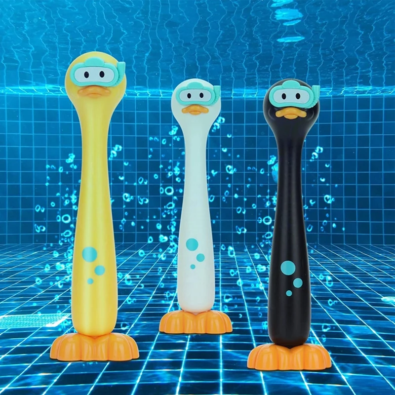 3pcs Pool Diving Toys Duck Diving Stick Pool Games Toy for Children Underwater Breath Holding Training Toy Parent-Child Gifts