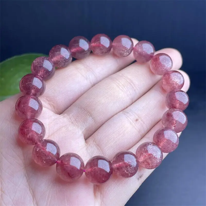 10MM Natural Red Strawberry Quartz Bracelet Wholesale Design Stretch Polychrome Handmade Beads Healing Women Jewelry Gift 1pcs