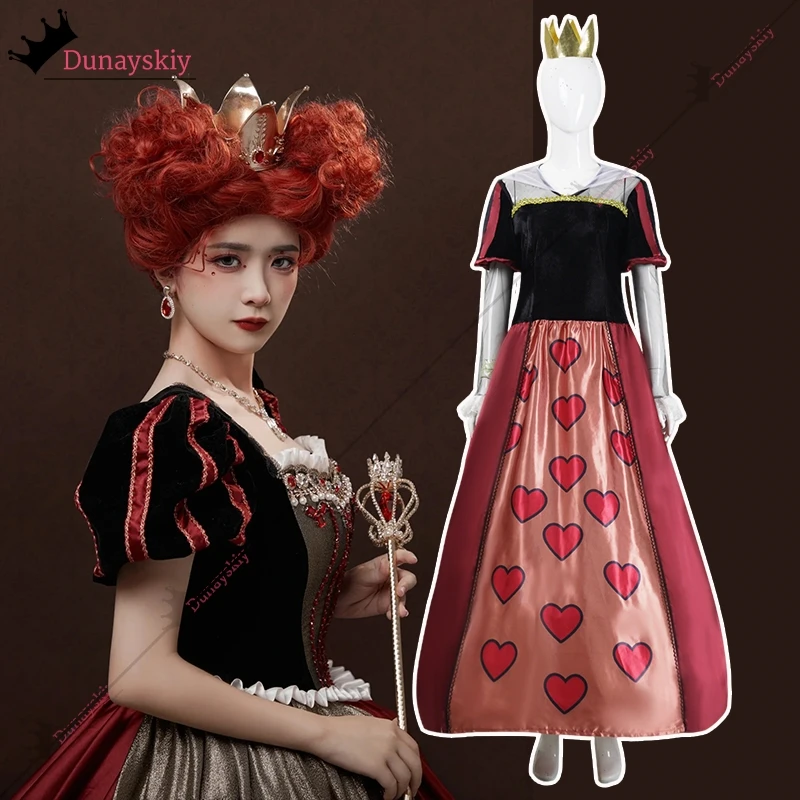 

Models Queen Cosplay Costume Vintage Style A Line Swing Flare Dress Halloween Birthday Party Disguise for Women Girls costumes