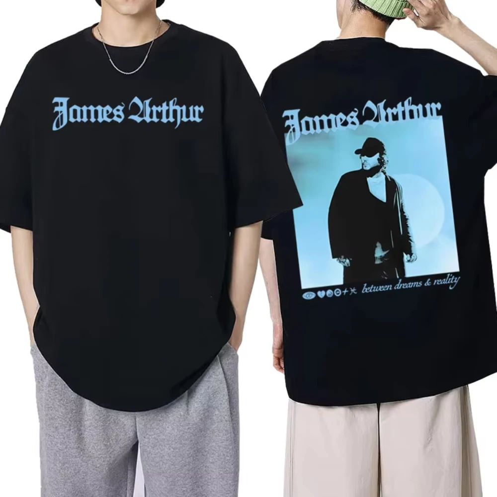 James Arthur Between Dreams Reality Graphics Tees Men Women Casual Short Sleeve Top Hip-hop Punk Streetwear 2026 Spring/summer