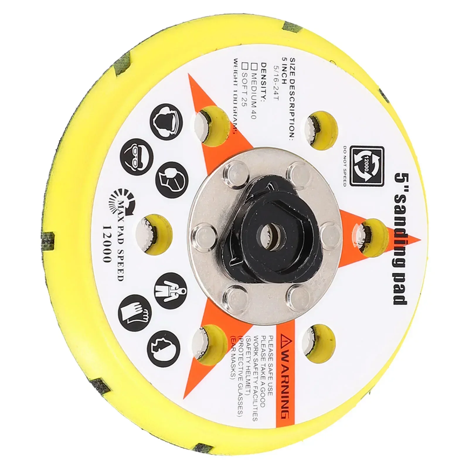 5inch Sanding Pad Polishing Backing Plate Hook And Loop For DA Polisher 125mm Self Adhesive Back Plate With Heat Emission Holes