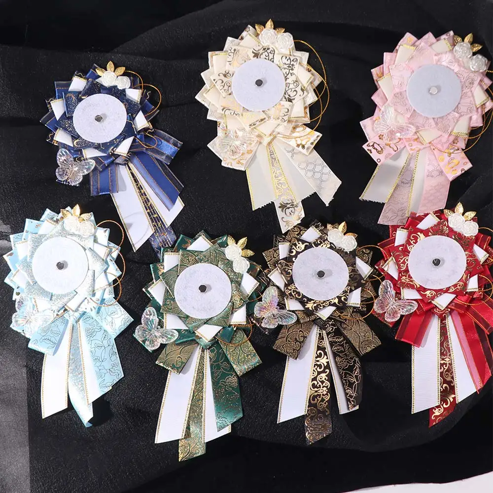 Cosplay Decorate Anime Badge Holder Oblique Tail Ribbon Flower Fill Ita Bags Decoration Tray Luxury Pin Protector