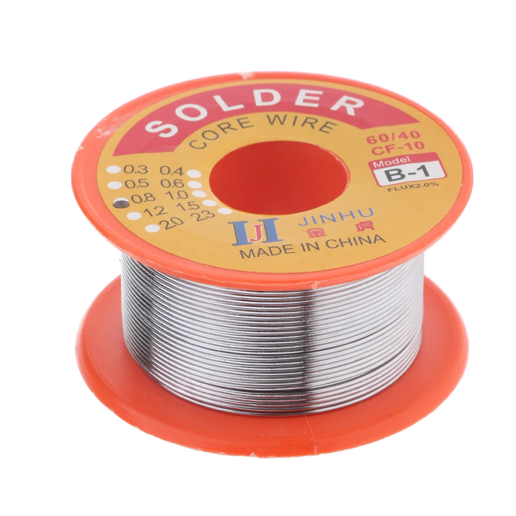 Noyau de colophane de fil à souder, outil de soudage de fer à flux 2%, diamètre de 0.8mm, électrique et électronique, rouleau de fil à souder