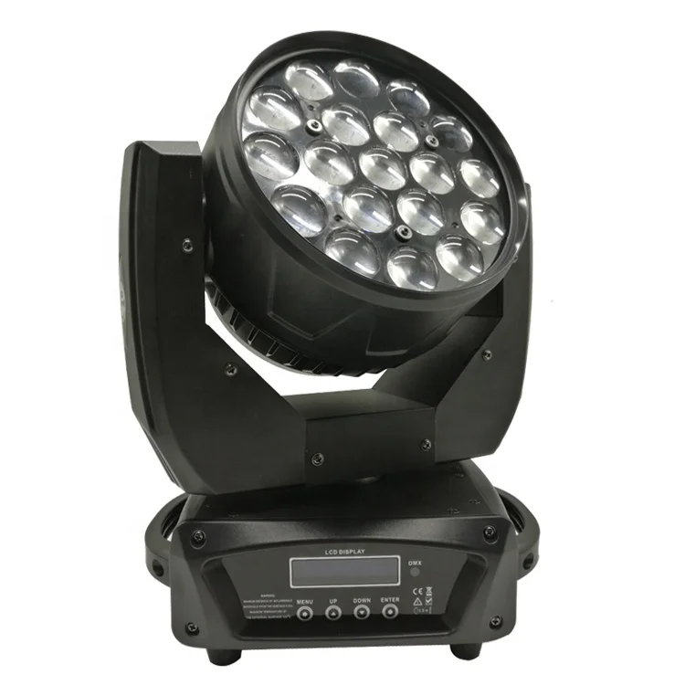 Moving Led Wash Lights 19x15w Rgbw 4in1 Led Zoom Moving Headlight Stage Lighting Equipment