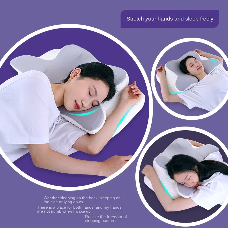 Alien Contour Memory Foam Pillow for Sleeping Slow Rebound Orthopedic Pillow for Neck Pain Soft Relax Cervical Neck Stretcher 이불