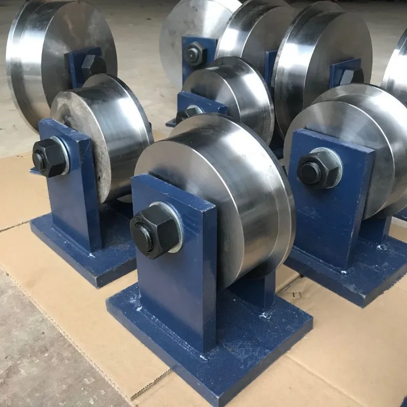 Produce all kinds of track wheels, all-steel unilateral track pulleys, T-wheels, I-beam groove wheels