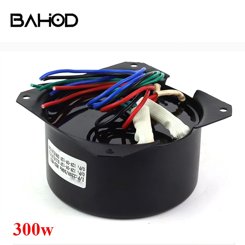 

BAHOD 300 Вт 220 В на двойной 12 В + двойной силовой трансформатор 12 В-38 В с защитной крышкой, герметичная пылезащитная для HIFI усилителя звука
