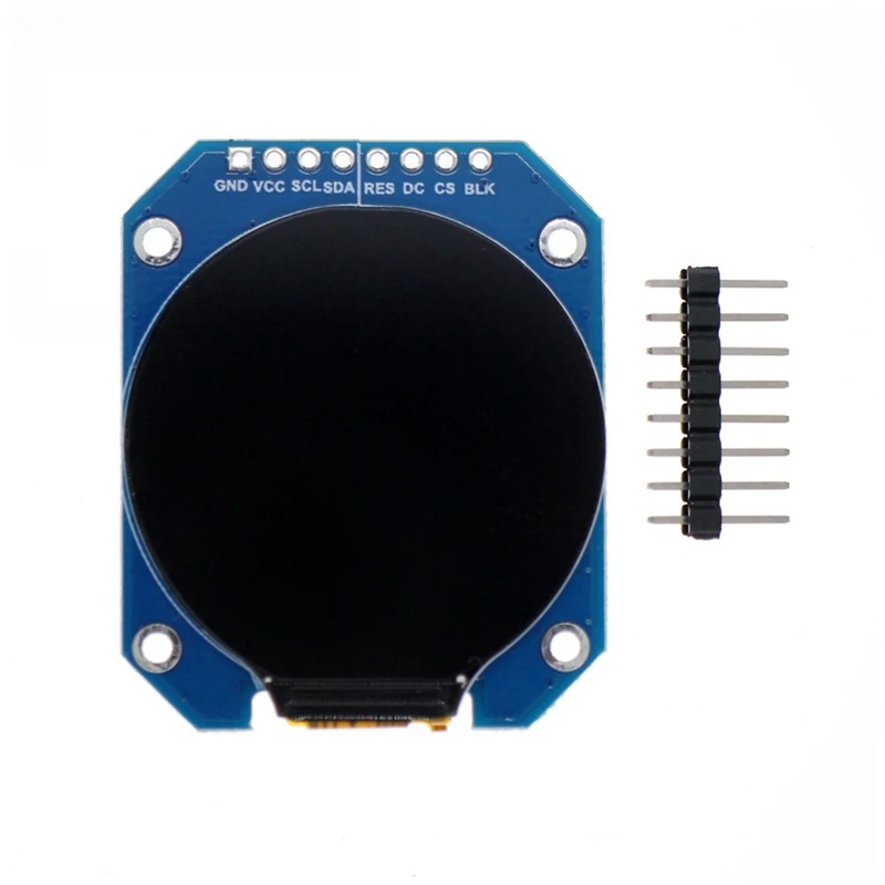 1.28 Inch TFT LCD Display Module Component Round RGB 240X240 GC9A01 Driver 4 Wire SPI Interface 240X240 Resolution Adapter PCB