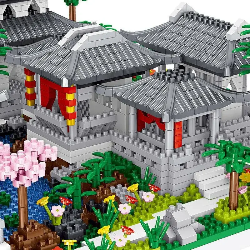 3930pcs Lezi mini Blocks Building Bricks Toys Adult Puzzle Suzhou Gardens Home Decorations 8202