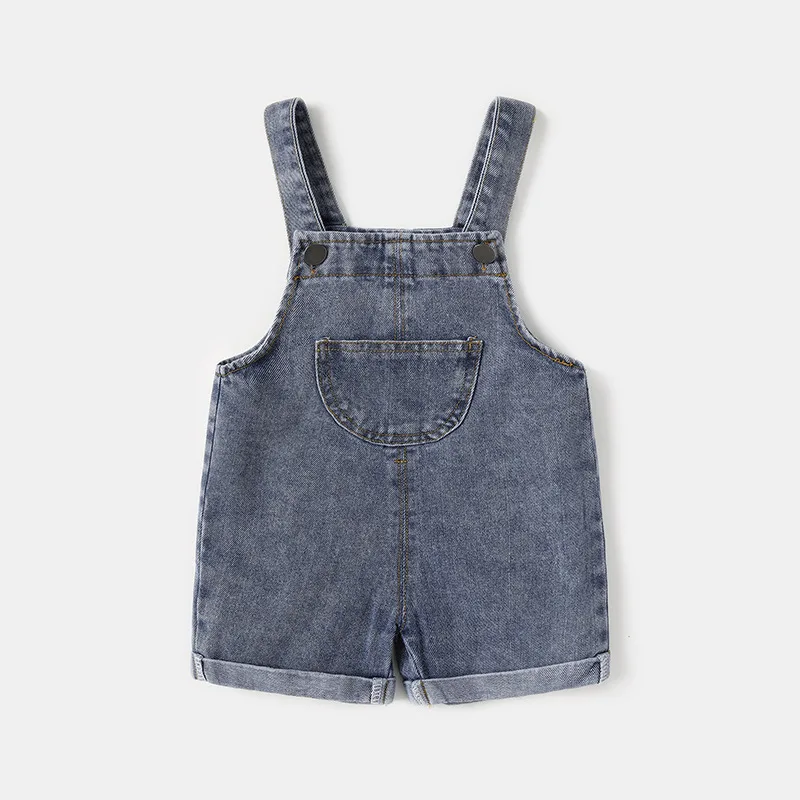 2023 Summer Toddler Teenager Jumpsuits Girls Overalls Denim Shorts Girl Clothes Children Kids Straps Short Pants 1-6Y
