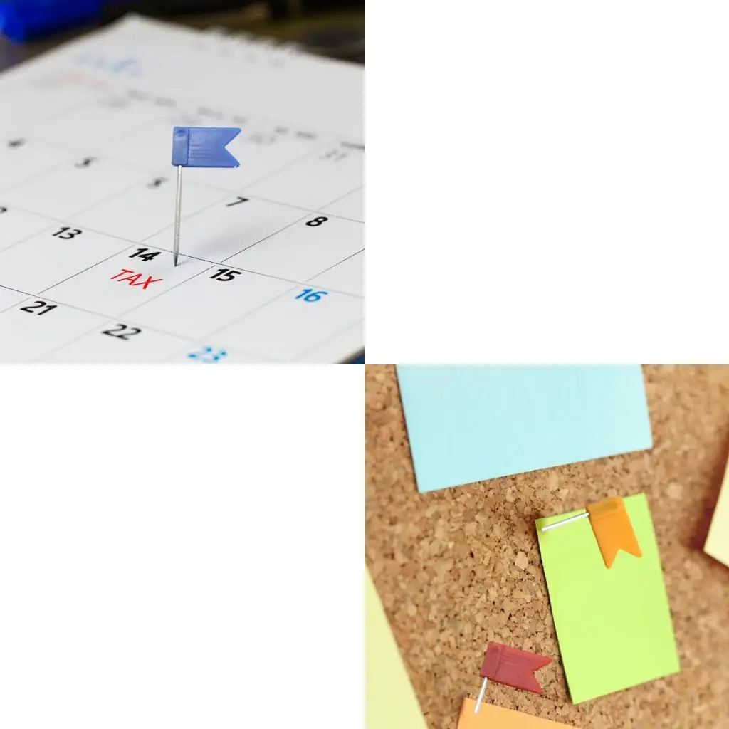  50pcs Colorful Push Pins Thumb Tacks Decorative Pushpins Flag Pins School Office Supplies Poster Pins