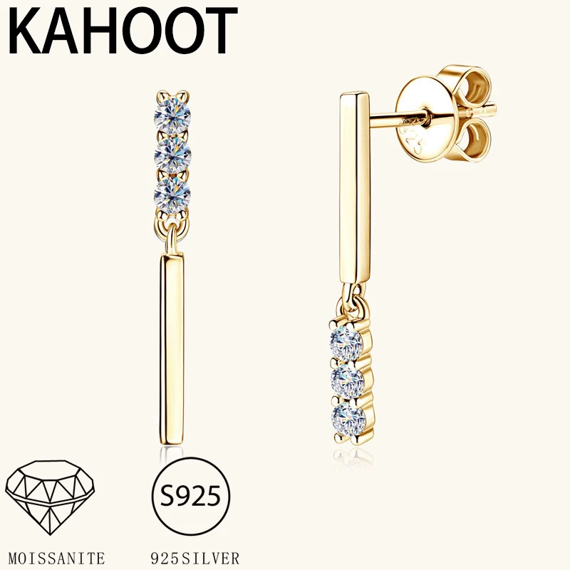 

925 Silver Moissanite Earrings Simple Shiny Fashion Jewelry Earrings Suitable for Valentine's Day Party Wedding Daily Wear
