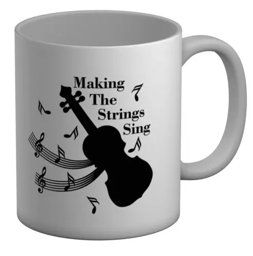 

Violin Player Mug Making the Strings Sing 11oz Cup Gift