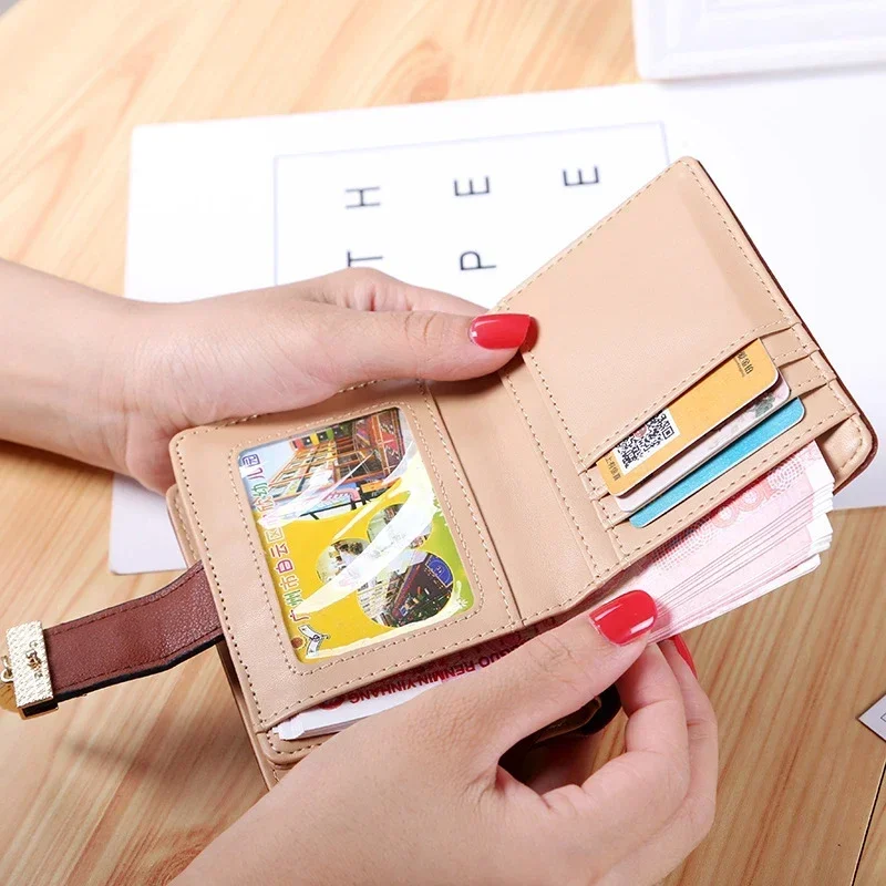 Fashion Women\'s Wallets Mini Coins Bag Short Purses for Women Cards Holder Wallet Luxury Fold Billfold Carteras Para Mujer
