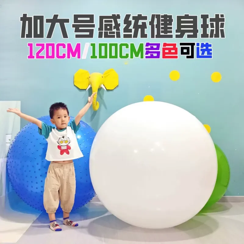 Extra Large Fitness Yoga Ball Custom 100CM/120CM, Kids Sensory Training Ball Black White