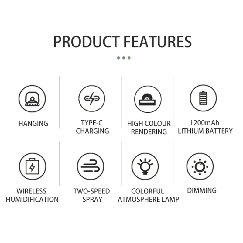 Беспроводной увлажнитель воздуха в стиле ретро с USB-зарядкой