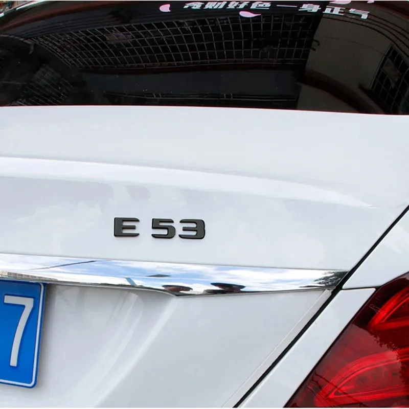

ABS Car Trunk Letters Logo Badge Emblem Decal Sticker For Mercedes Benz E Class E43 E53 E63 E200 E260 E300 4Matic W212 W213 W238