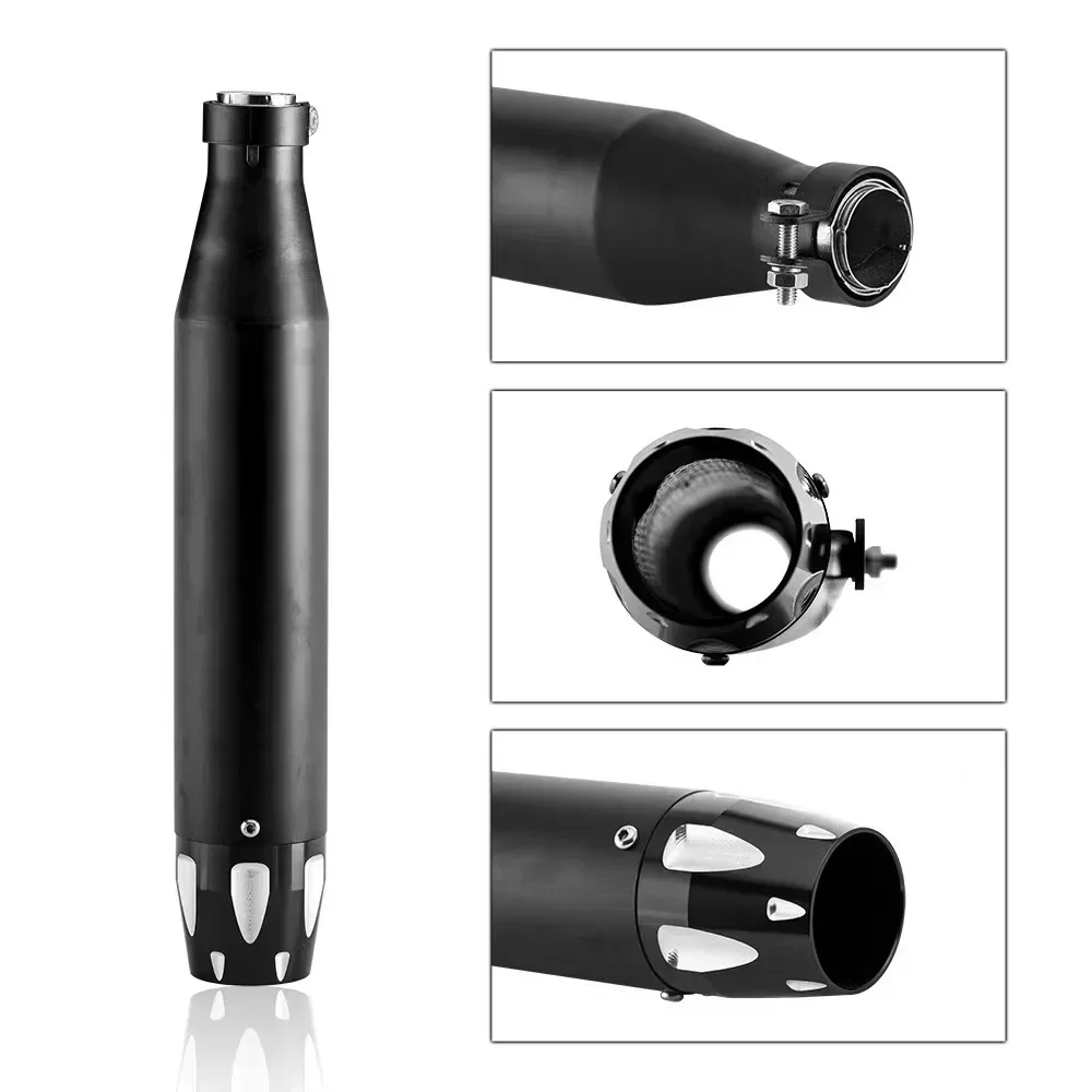 Motorcycle muffler exhaust pipe retro sportster modified echappement moto vertical back pressure case for Harley-Davidson silp