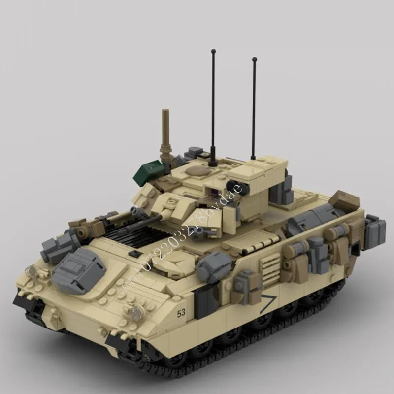 

1294 шт. M2A2 BRADLEY IFV MOC креативная модель с видом на улицу, строительные блоки, архитектура, сделай сам, образование, сборная модель, игрушки, подарки