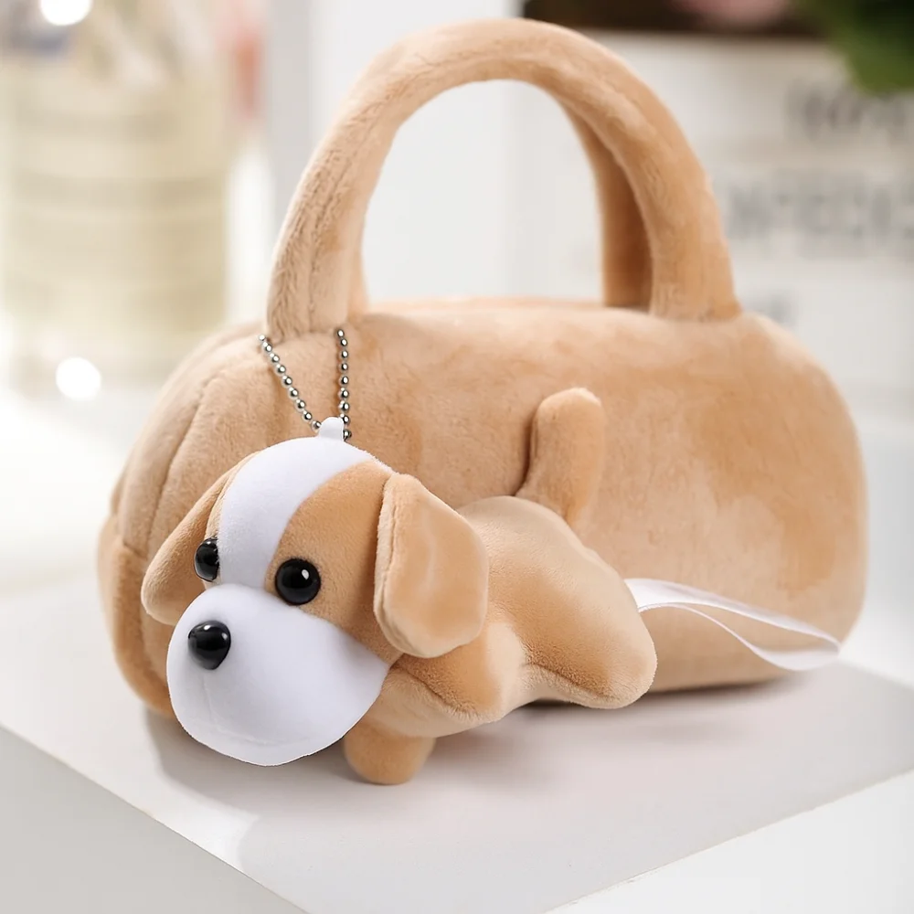 10cm 크기 플러시 장난감 개 키 체인 부드러운 친환경 귀여운 강아지 플러시 열쇠 고리 귀여운 디자인 사랑스러운 플러시 펜던트 장난감