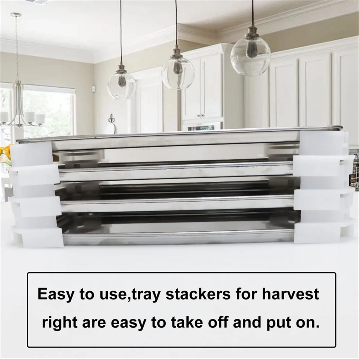 12 Pcs Tray Stackers for Harvest Right Freeze Dryer Accessories Compatible with Harvest White Trays (ONLY Tray Stackers)