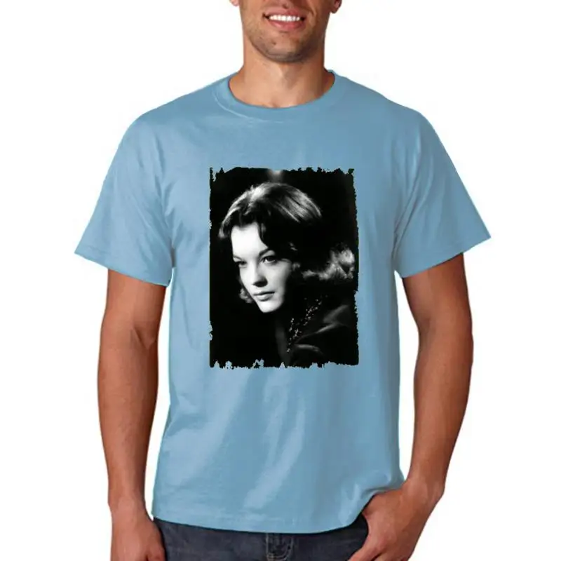 Title: Romy Schneider Tshirt Mens Tee White Cotton Round Neckline Cotton Basic Models Tops Tee Shirt