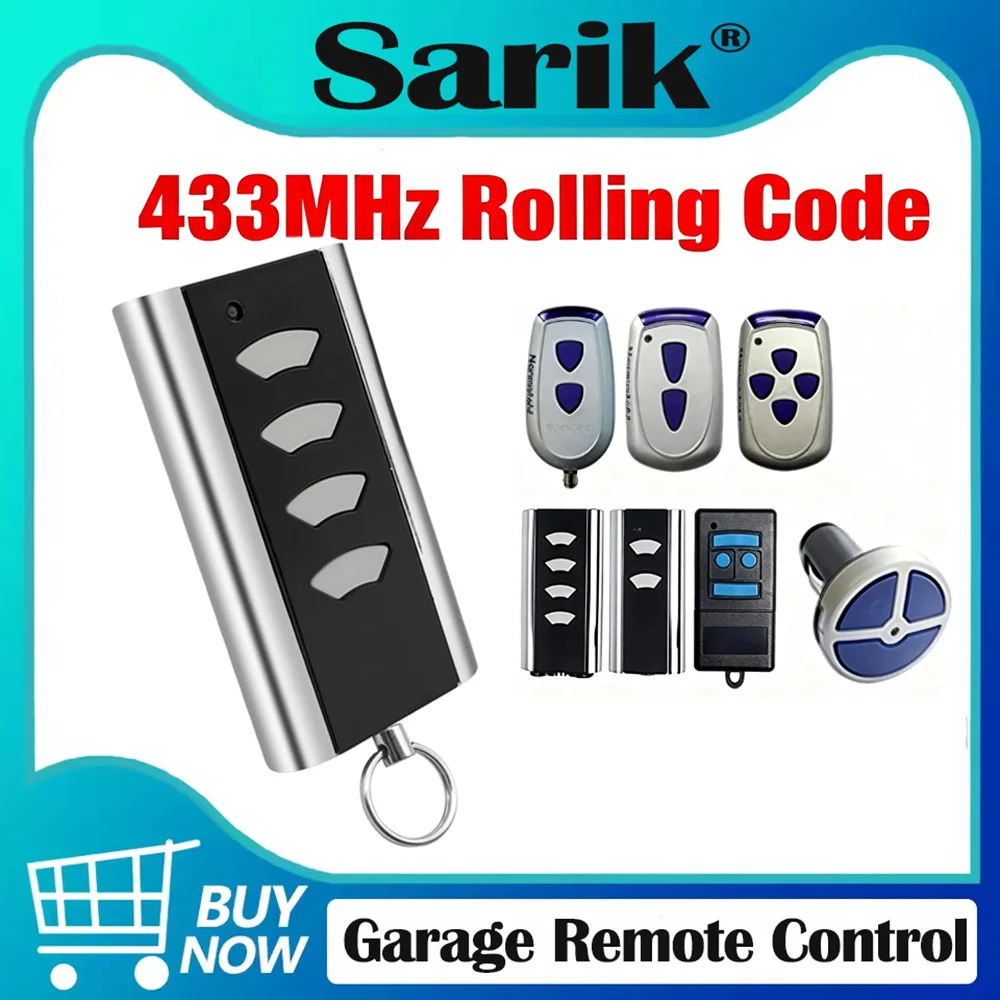 

FOR Normstahl /Crawford EA433 2KS 4KS RCU N002800 T433-4 2KM Micro Garage Door Remote Control 433MHz Rolling Code