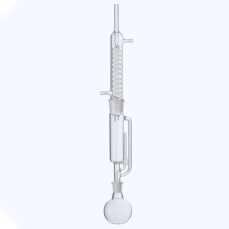 2000ML snake-shaped fat extractor glass Soxhlet extractor condenser tube laboratory extraction device complete set