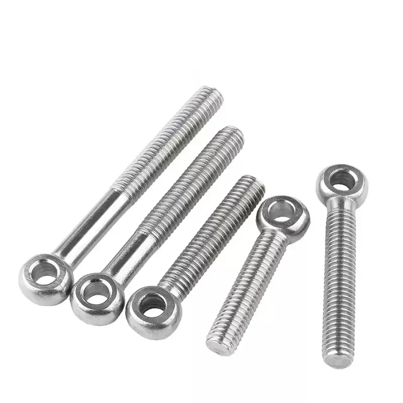 2pcs/1pcs M5 M6 M8 M10 M12 304 Stainless Steel Ring Link Bolt Fisheye Eye Slip Hole Screw Length：20-150mm