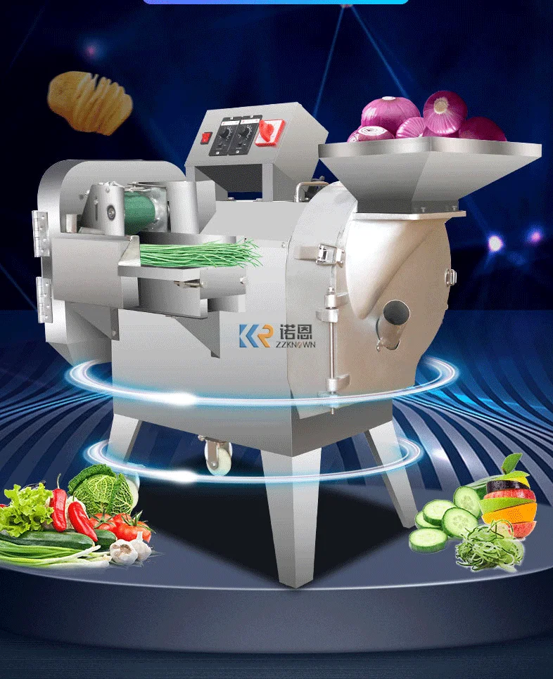 Automatic Vegetable Cutting Machine Spinach Lettuce Cabbage Vegetable Slicer Chopper Carrot Potato Cucumber Onion Fruit Cutter