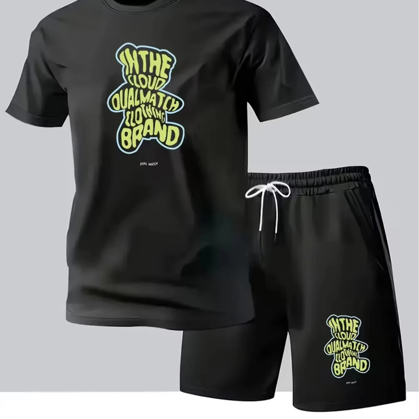 

2026 New Summer Men Sports Set Fashion O-neck Trendy T-shirt Shorts 2PCS Comfortable Multifunctional Outfit