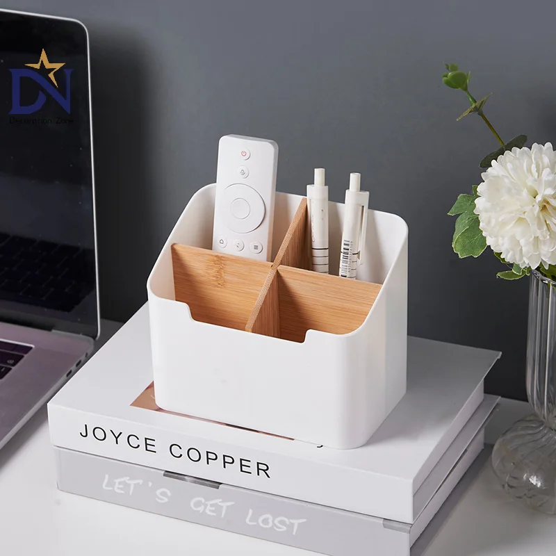 Remote Control Organizer TV Remote Holder For Table Multipurpose Desktop Storage Box Bedroom Living Room Organizer