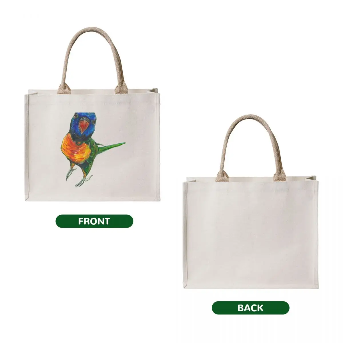 حقيبة يد Rainbow Lorikeet Tote، حقائب توصيل مجانية، حقيبة يد للشاطئ