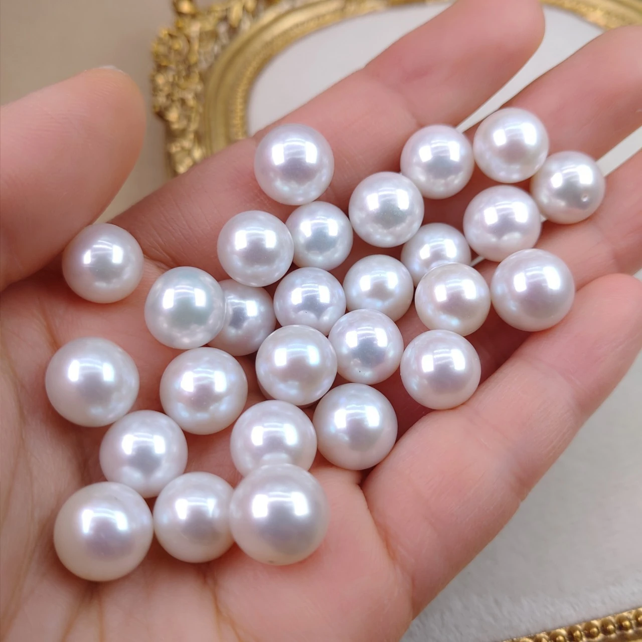 Single AAA+ Perfect Round South Sea White Loose Pearl For DIY Pendant Necklace Earring Ring