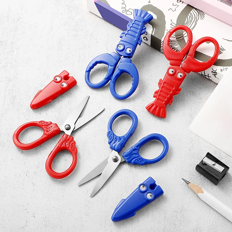 Ciseaux magnétiques créatifs en toute sécurité, petits ciseaux de réfrigérateur, artisanat de scrapbooking mignon pour l'école, outils de coupe de papier d'art, 1pc