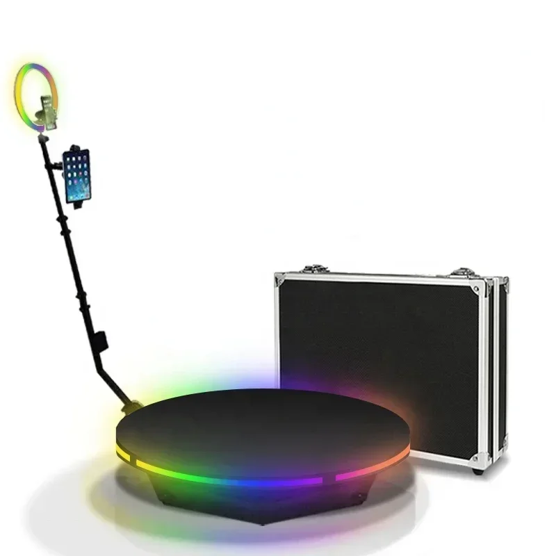 Hot selling Wireless Reverse Spin Spinner With Led Lights Reverse Spin Move Around Kit 360 Photo Booth Stand Photobooth