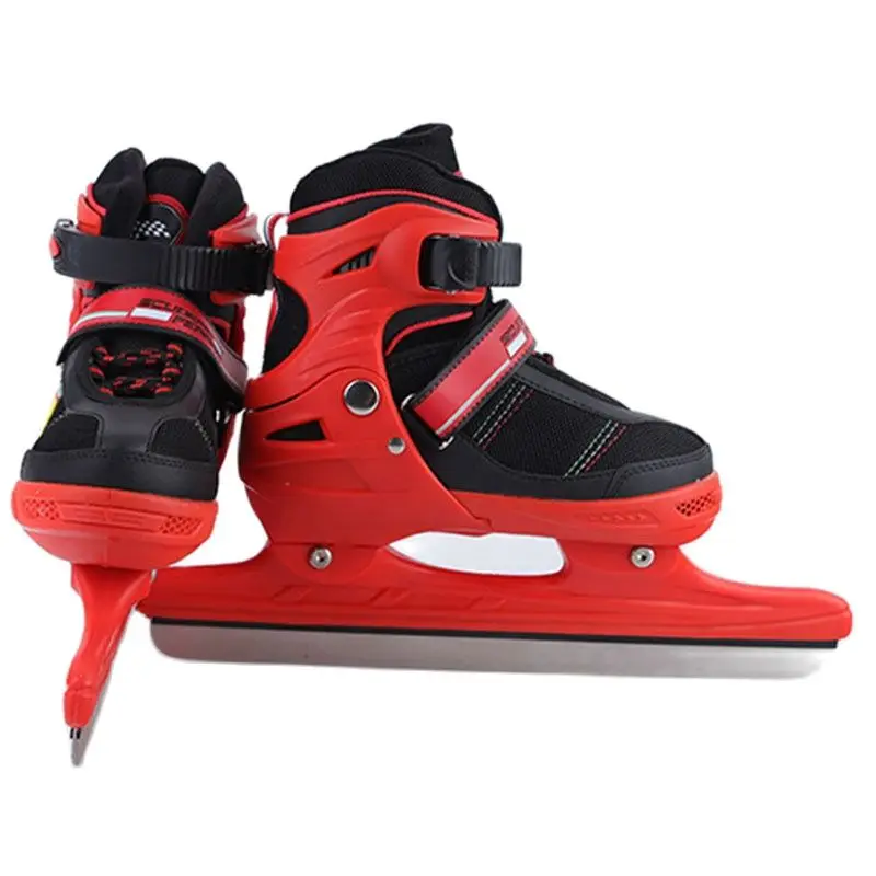 Chaussures de patin à glace thermique épaisses, lame de patinage marketde vitesse, chaussures de hockey sur glace, intérieur du maire, adultes, adolescents, enfants