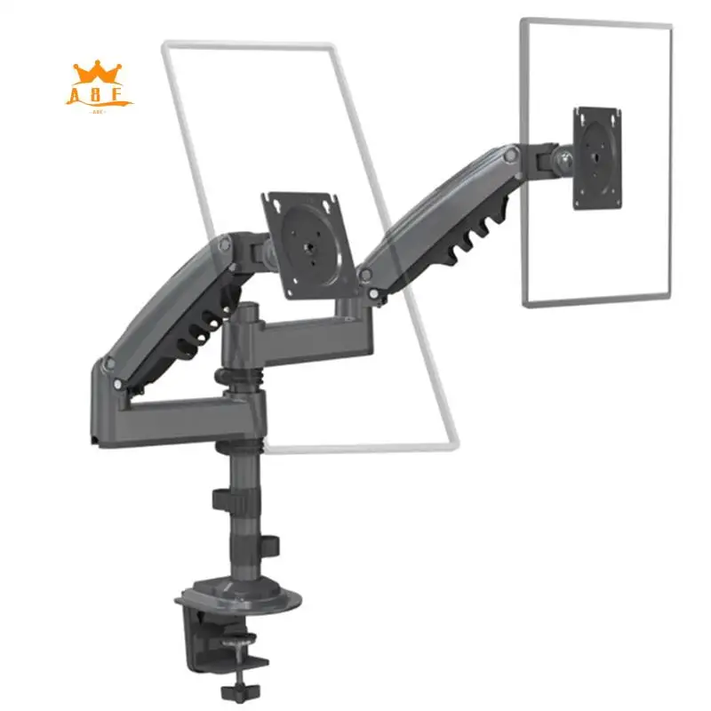 

A08E-H180 Desktop Spring Monitor Arm 17-30Inch Dual Monitor Holder Mount Arm Full Motion Display Stand Loading 2-9 Kgs