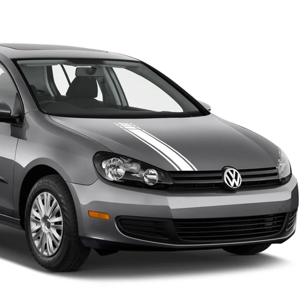 Car Hood Racing Style Sticker For Volkswagen VW Golf 8 7 5 6 R GTI MK8 MK7 MK5 MK6 MK4 Vinyl Film Decor Decals Auto Accessories