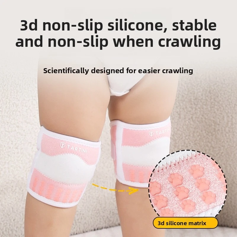 1Pair Baby Elbow Knee Pads For Crawling Adjustable Knee Pads Toddler Crawler Knee Elbow Protector For Infant Girl Boy Crawling