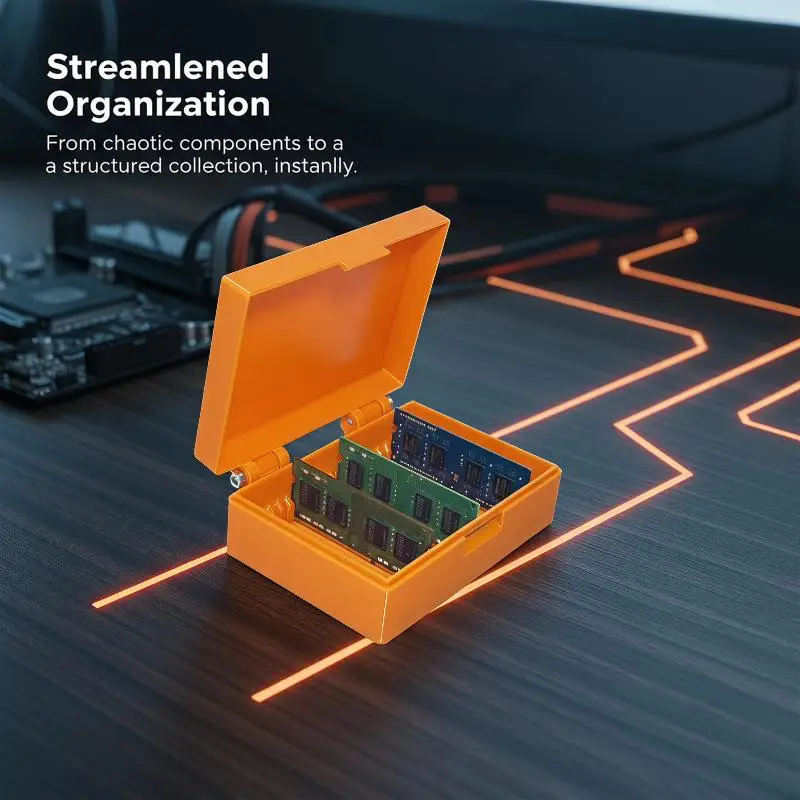 3D Printed Document Storage Box, Large-Capacity Receipt And Document Organizer, Household Bank Card And Id Card Sorting Box