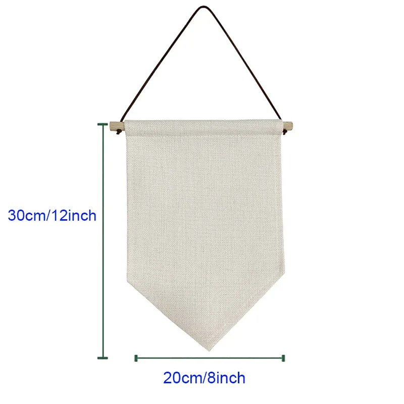 Heat Sublimation Flag Light Brown Linen Thermal Transfer Pennant  Decorative Flag Blank Consumables For Single-sided Printing