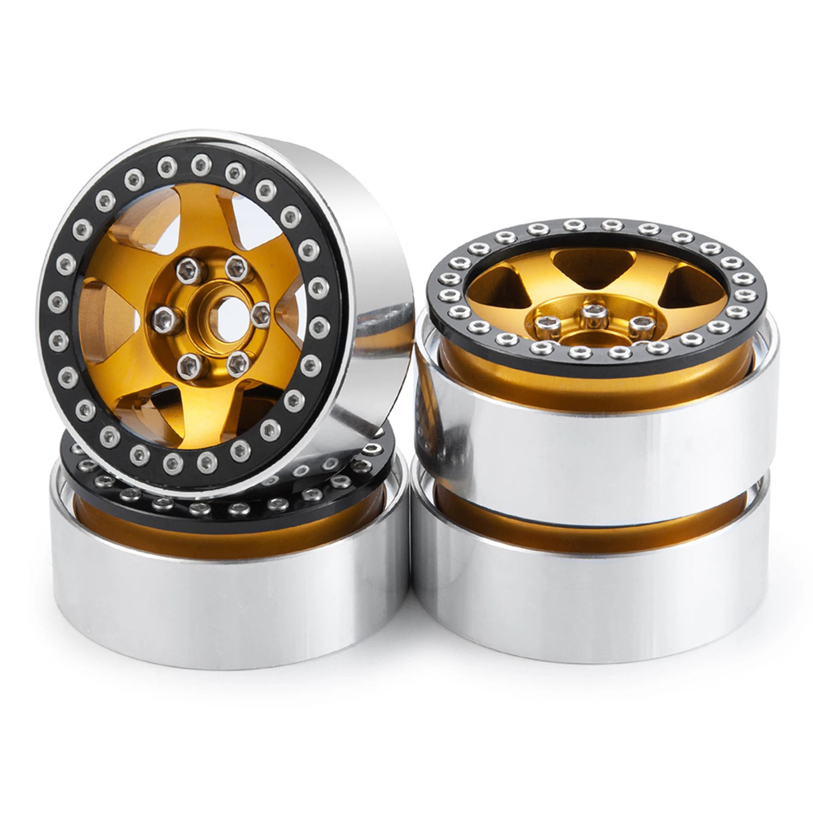 RCGOFOLLOW Aluminum Alloy Wheel Rims Rc Wheel Rims For 1/10 Rc Wheel Rims SCX10 D90 TRX4 TF2 CC01 Capra