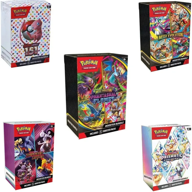 Pokémon Card V10, paquet de boosters, Destined Rivals, Prismatic Evolutions, Scarlet Violet, 151, anglais, ME02, cartes de boosters, cadeaux.