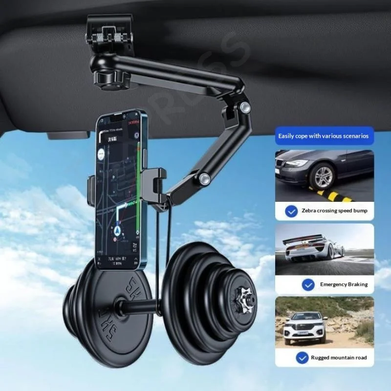 New 1Pcs Freely Adjustable Car Holder Supplies Car Sun Visor Phone Holder Direct View Car Universal Holder