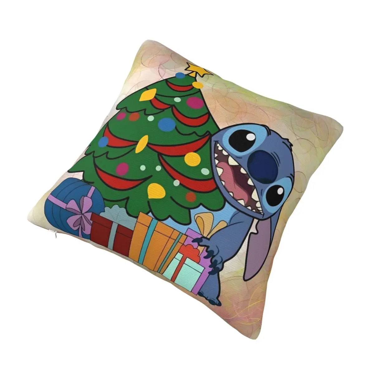 Merry Christmas Stitch & Lilo Pillow Covers Accessories Soft Cushion Cover Decoration Throw Pillow Case Cover Home Multi Size