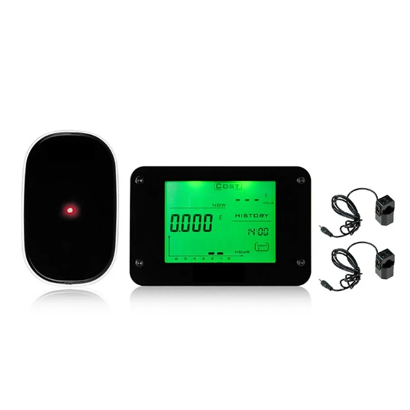 Wireless Electricity Monitor To Track Energy Usage In Real Time For Single Or Three Phase Power Meter(2 Transformer) Durable