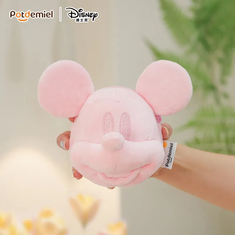 Disney Potdemiel Mickey Plush Zipper Coin Purse Earphone Storage Bag Keychain Pendant Soft Portable Birthday Gift For Adults