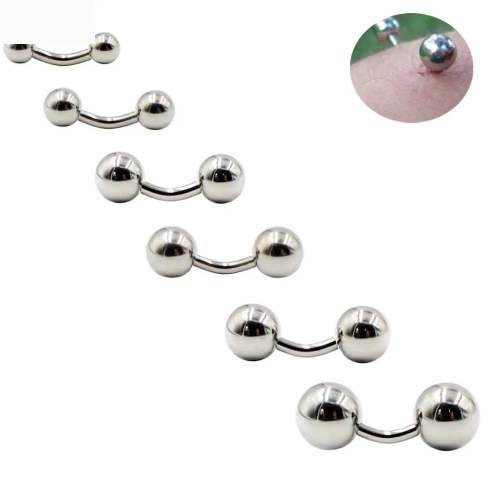 Pendientes multifunción con varilla curva para dientes exteriores, joyería para Piercing en el pecho, creativo, 1 ud.